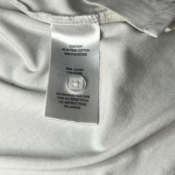 Travis Mathew Polo Shirt Mens Large White Green Chive Golf Performance‎ Stretch - Picture 5 of 7